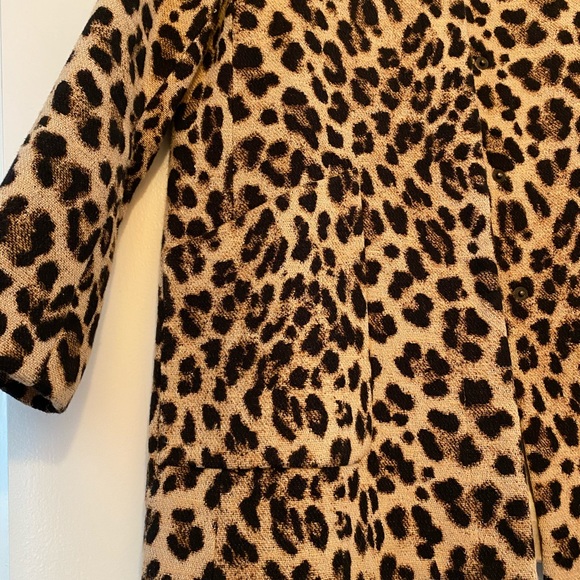 Zara Leopard coat Medium EUC - Picture 2 of 4